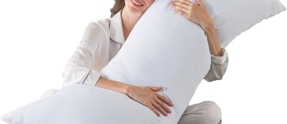 BedTreat Full Body Pillow Insert for Adults - Soft & Fluffy Body Pillow for Side Sleepers - Long & Breathable Body Pillow Insert(20 X 54,White)