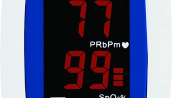 SmartHeart Pulse Oximeter | Blood Oxygen Saturation | Complete System Monitor Lanyard and Batteries | Portable Spot-Check Monitoring