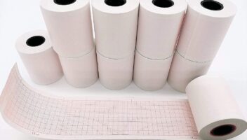 LongTeco 10 Rolls ECG Paper EKG Paper for ECG Machine 50mm x 20 Meters Fit for Edan SE-100, for CONTEC ECG80A and ECG-90A and ECG100G, for Biocare iE 101, and for LIFE PAK 20E, for Burdick EK10