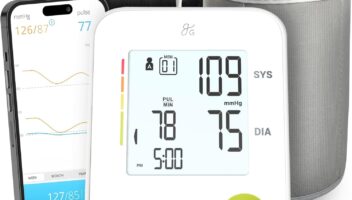 Greater Goods Bluetooth Blood Pressure Monitor for Home Use, Upper Arm BP Monitor with Balance Health App