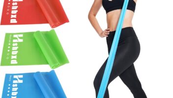 Resistance Bands for Working Out, Physical Therapy Bands, Elastic and Exercise Bands Set for Stretching, Suitable for Rehab, Yoga, Pilates, Gym, Home Exercise