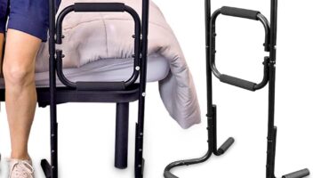 Vive Chair Stand Assist for Elderly - Portable Standing Up Assistance for Seniors - Self Lift Aid Disabled & Handicap Fall Prevention - Padded Cane Bars Help You Get Up from Couch, Bed, & Floor