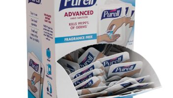 PURELL SINGLES Advanced Hand Sanitizer Gel, Fragrance Free, 125 Count Single-Use Travel-Size Packets, 9620-12-125EC