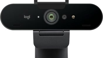 Logitech Brio PRO X 4K Webcam, Ultra 4K HD Video Calling, Noise-Canceling mic, HD Auto Light Correction, Adjustable Field of View, Microsoft Teams, Zoom, Google Voice, PC/Mac/Laptop/MacBook/Tablet