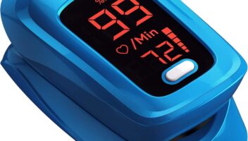 iProven Pulse Oximeter Fingertip - Blood Oxygen (O2) Saturation Level Monitor - with Heart Rate Detection - Oximetro De Pulso - Finger Oximeter with Pulse Indicator - Best Accuracy by OXI-27 Blue