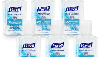 Purell Advanced Hand Sanitizer Refreshing Gel, Clean Scent, 2 fl oz Travel Size Flip Cap Bottle (Pack of 6) – 3155-04-EC