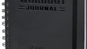 Hardcover Fitness Journal Workout Planner for Men & Women - A5 Sturdy Workout Log Book to Track Gym & Home Workouts