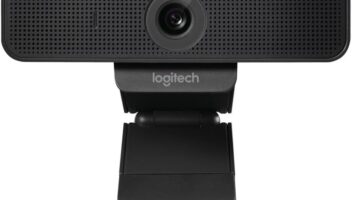 Logitech C925-E Webcam, HD 1080p/30fps Video Calling, Light Correction, Autofocus, Clear Audio, Privacy Shade, Works with Skype Business, WebEx, Lync, Cisco, PC/Mac/Laptop/Macbook - Black