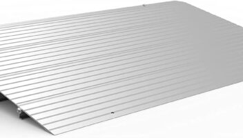 EZ-ACCESS Transitions Portable Self Supporting Aluminum Modular Entry Threshold Ramp Ideal for Doorways and Raised Landings, 4 Inch