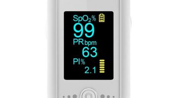 Oxygen Meter Finger Pulse Oximeter, SmileCare Pulse Oximeter Fingertip Blood Oxygen Saturation with Pulse Monitor Included Batteries, Accurate Fast Spo2 Reading for Adult