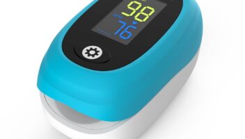 Checkme Pulse Oximeter Fingertip Oxygen Saturation Monitor with SPO2|Pulse Rate|PI, Portable Finger Oxygen Meter, Rotatable LCD Display, Batteries & Lanyard (KS-2)