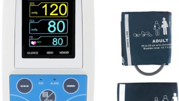 CONTEC ABPM50 Handheld 24hours Ambulatory Blood Pressure Monitor with PC Software for Continuous Monitoring NIBP USB Port with Three Cuffs