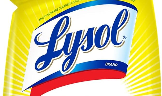 LYSOL Power Clean Multi-Surface Cleaner, 2x Concentrated Pour, Sparkling Lemon & Sunflower Essence scent, 28 Fl Oz