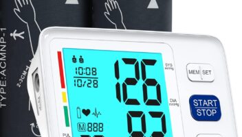 Blood Pressure Monitor for Home Use Extra Large Cuff Automatic Digital Blood Pressure Machine 9-17''&13-21''Adjustable Blood Pressure Cuff- Backlit Display 2x500 Memories 4AAA Batteries Carrying Case1