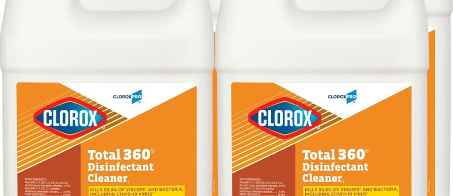 CloroxPro Total 360 Disinfectant Cleaner, Industrial Cleaning and Disinfecting Spray, 128 Ounces Each (4 Pack) - 31650