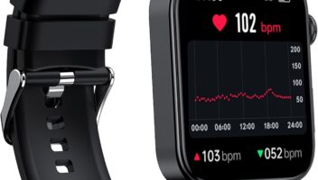 Comprehensive Health Monitoring with Smart Watch: 24/7 Heart Rate, Blood Oxygen, and More