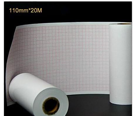 Thermal paper Roll ECG Paper 110mm*20M for CE Marked Digital 12 Leads 3/6 Channel ECG Machine ECG600G Insulation Paper