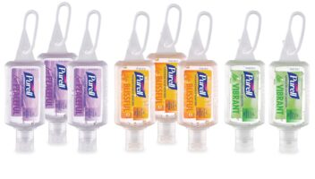 Purell Advanced Hand Sanitizer Gel Infused with Essential Oils, Scented Variety Pack, 1 fl oz Travel Size Flip Cap Bottles with JELLY WRAP Carrier (Pack of 8), 3900-09-ECME17