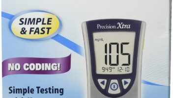 DSS Precision Xtra Blood Glucose Meter Kit, Results in 5 seconds, Strips Not Included (1 Kit)