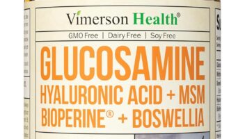 Glucosamine Sulfate with Hyaluronic Acid, Bioperine, MSM & Boswellia. 5-in-One Joint Support Supplement. Antioxidant & Inflammatory Support - Joint Health, Flexibility and Comfort. 60 Capsules