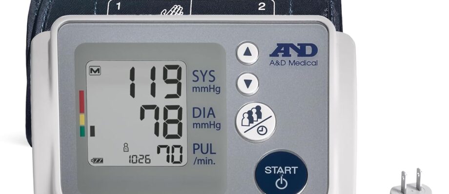 A&D Medical Premium Multi-User Blood Pressure Monitor, Wide Range Blood Pressure Cuff (22 - 42 cm / 8.6 - 16.5”) Home BP Monitor with AC Adapter