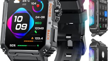 Top Men's Fitness Smartwatch: Touchscreen, Calls, Heart Monitor & More