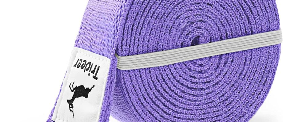 Trideer Yoga Strap Yoga Bands Yoga Strap for Stretching with Extra Safe Adjustable D-Ring Buckle, Non-Elastic Yoga Accessories for Yoga, Physical Therapy, Improves Sitting Posture for Women & Men