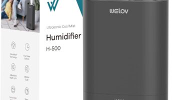 6L Humidifiers for Bedroom, WELOV BoostMist Cool Mist Humidifiers, 22dB Quiet Ultrasonic Humidifier with NightLight, 43.3" Mist Height, Ideal for Home, Office, Health Care and Plant Care