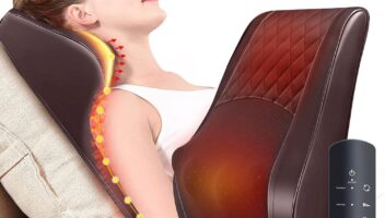 Back Massager Neck Massager with Heat, Shiatsu Massage Pillow for Pain Relief, Massagers for Neck and Back, Shoulder, Leg, Christmas Gifts for Men Women Mom Dad, Stress Relax at Home Office and Car