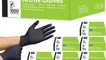 Inspire Black Nitrile Gloves | THE ORIGINAL Quality Black Gloves Disposable Latex Free | 4.5 Medical Gloves Cooking Gloves