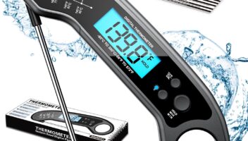 Meat Thermometer Digital, Instant Read Meat ThermometerI for Grill and Cooking, Waterproof Food Thermometer for Kitchen and Outside, BBQ, Turkey, Candy, Liquids, Beef