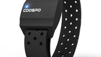 COOSPO Armband Heart Rate Monitor, Bluetooth ANT+ HR Optical Sensor for Sport, Rechargeable Dual Band IP67 HRM, Compatible with Peloton,Wahoo,Polar,Strava,DDP Yoga