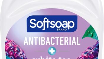 Softsoap Antibacterial Liquid Hand Soap Refill, White Tea & Berry Scented Hand Soap, 50 Ounce(Packaging May Vary)