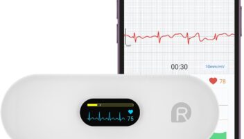 Portable Heart Rate Monitor, Wireless Home Use Heart Rhythm Tracker, Heart Monitoring Devices,Smartphone App Compatible with iOS/Android