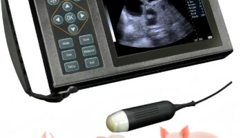 Portable Ultrasound Machine for Pregnancy, Easy to Use Handheld Ultrasound Scanner with 3.5 MHz Probe for Pigs, Sows, Goats and Sheep Pregnancies