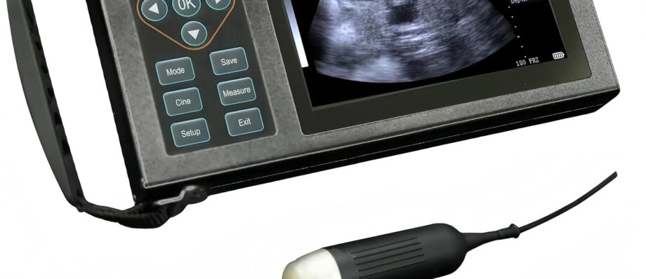 Portable Ultrasound Machine for Pregnancy, Easy to Use Handheld Ultrasound Scanner with 3.5 MHz Probe for Pigs, Sows, Goats and Sheep Pregnancies