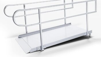 Empower Series Semi-Portable 36-inch Wide Aluminum Wheelchair Ramp with Legs (Ramp and Handrails, 72 inch)