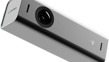 Lumina 4K Webcam: Studio-Quality Webcam Powered by AI. Look Great on Every Video Call. Compatible with Mac and PC (Atomic Grey)