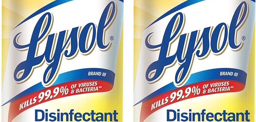 Lysol Disinfectant Spray, Sanitizing and Antibacterial Spray, For Disinfecting and Deodorizing, Lemon Breeze, 19 Fl Oz (Pack of 2), Packaging May Vary