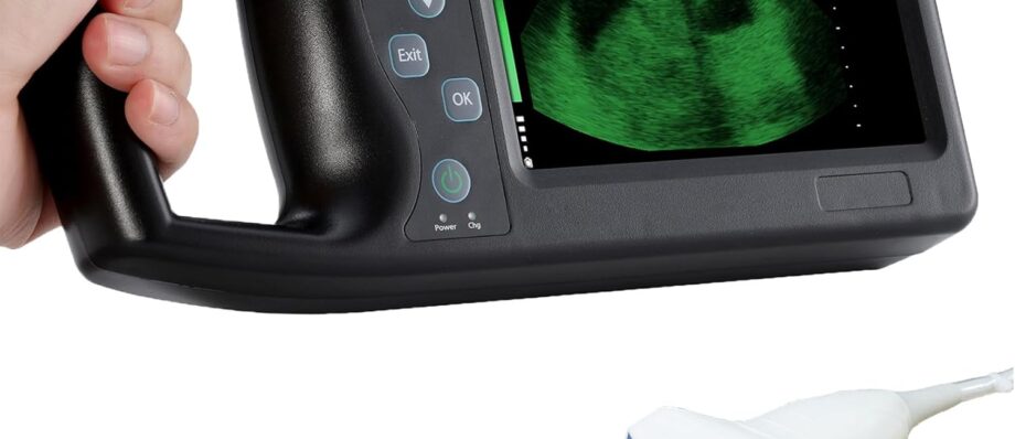 Portable Veterinary Ultrasound Machine, 5.7 inch Home Ultrasound Farm Animals Pregnancy Dog Sheep & Pigs,Vet Handheld Sonogram Machine with 3.5Mhz Convex Probe