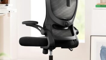 Marsail Ergonomic Office Chair: Office Computer Desk Chair with High Back Mesh and Adjustable Lumbar Support Rolling Work Swivel Task Chairs with Wheel 3D Armrests and Headrest