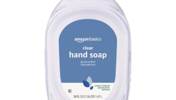 Amazon Basics Gentle & Mild Clear Liquid Hand Soap Refill, Triclosan-free, 50 Fluid Ounces, 1-Pack (Previously Solimo)