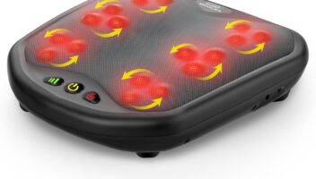 Snailax Shiatsu Foot Massager with Heat- Washable Cover Kneading Foot & Back Massager, Heated Foot Warmer, Electric Feet Massager Machine for Plantar Fasciitis,Foot