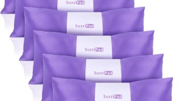 SUZZIPAD Lavender Eye Pillows for Relaxation with Aromatherapy, Weighted Eye Mask for Sleeping, Meditation, Hot & Cold Eye Compress for Dry Eyes, Relaxation Gifts for Women, Yoga Eye Pillow, 6 Pack