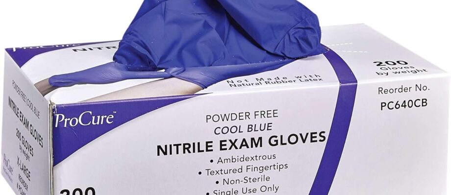 ProCure [200 Count] Disposable Nitrile Gloves - Latex Free, Powder Free Medical Exam Gloves