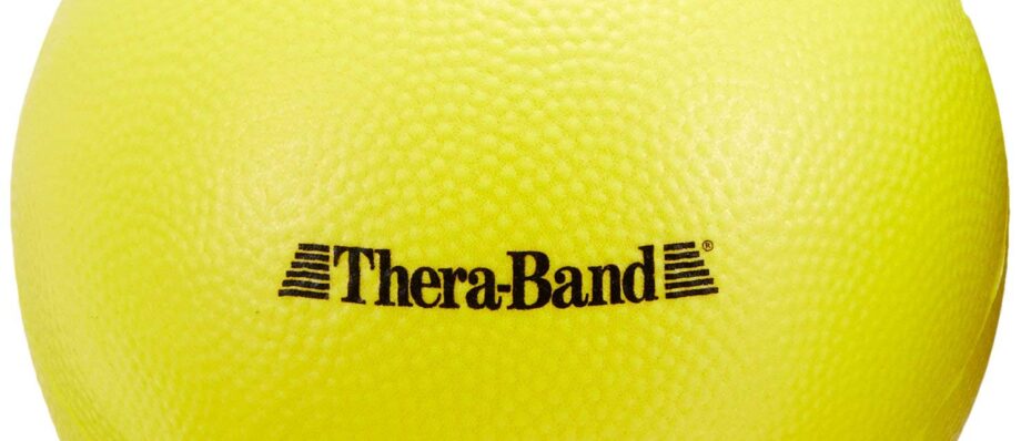 THERABAND Mini Ball, Small Exercise Ball for Yoga, Pilates, Abdominal Workouts, Shoulder Therapy, Core Strengthening, At-Home Gym & Physical Therapy Tool