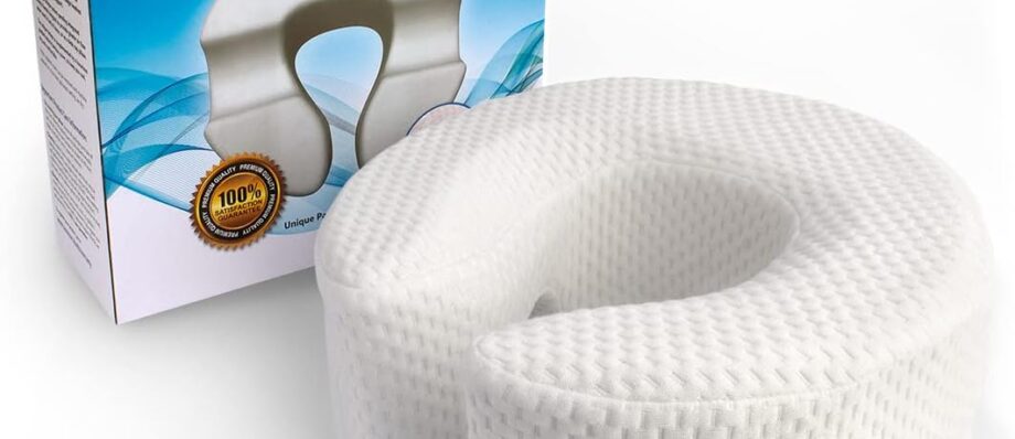 Breathe Easy Face Down Pillow - Premium Adjustable Cradle Providing Superior Comfort. Best for Prone Face-Down Resting, as a Home Massage Headrest, or Contoured Post-Eye Surgery Support.