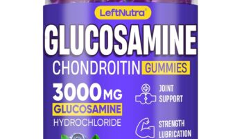 Glucosamine Chondroitin Gummies 3000mg, Advanced Glucosamine Chondroitin Msm, Joint Support Supplement, Antioxidant Immune Support, Bone and Joint Flexibility, Strengthand Mobility, Blueberry Flavor