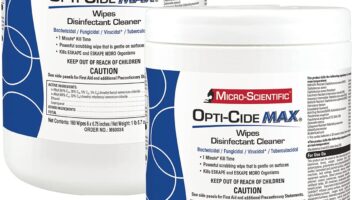 Micro-Scientific Opti-Cide Max Disinfecting Wipes (2 Pack) - 320 Wipes - Hospital Grade EPA Registered Disinfectant Cleaner