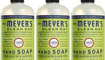 Mrs. Meyer's Clean Day Liquid Hand Soap, Cruelty-Free, and Biodegradable Hand Wash Made with Essential Oils, Lemon Verbena Scent, 12.5 Oz (Pack of 3)